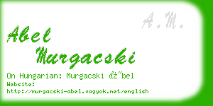 abel murgacski business card